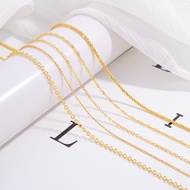 S925 Silver Gold-Plated Color-Retaining Sparkling O-Shaped Universal Chain Personalized DIY Matching