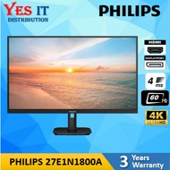Philips 27" 27E1N1800A 4K UltraHD HDR Adaptive Sync Built-In Speaker