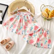 LEO.MAN 2-Piece Set For Girls Shirt + Shoulder Strap Pants Model A1107