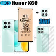3 IN 1 For Honor X6C Tempered Glass Matte Gaming Screen Protector for Honor X6 C Ceramic Matte Scree