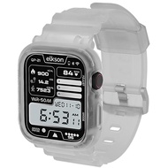 Elkson Apple Watch S9/8/7/6/5/4/SE 一體成形軍規錶帶-透明38/40/41mm_廠商直送