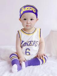 Metis 嬰兒夏裝拍照新生背心球衣套裝寶寶純棉籃球服運動連體衣可愛超萌
