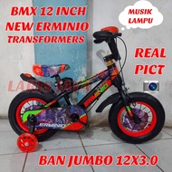 Termurah sepeda anak bmx 12 erminio ban jumbo ada musik dan lampu