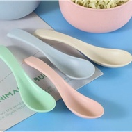 Spoon Short Portable Wheat Straw Soup Scoop Soup Spoon