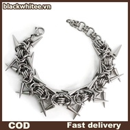 BWHTE Punk Grunge Ro Rivet Bracelet Cool Niche Bracelet Goth Charm Jewelry Hip Hop Accessories .