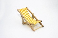 Jay High Quality 1:12 Scale Foldable Wooden Deckchair Lounge Beach Chair For Dolls House