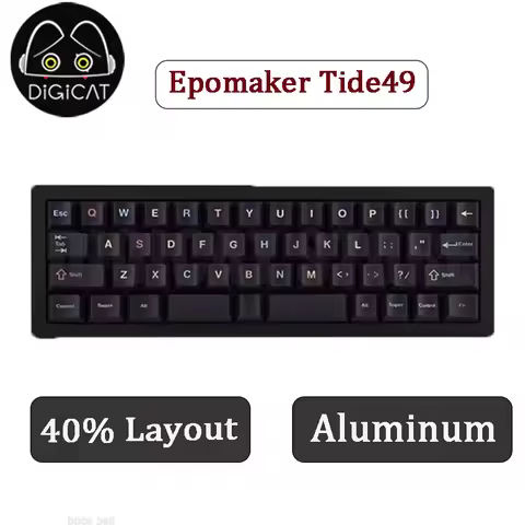 Epomaker Tide49 Mechanical Keyboard 40% Layout Cnc Aluminum Shell Support Via Qmk Customized Switch 