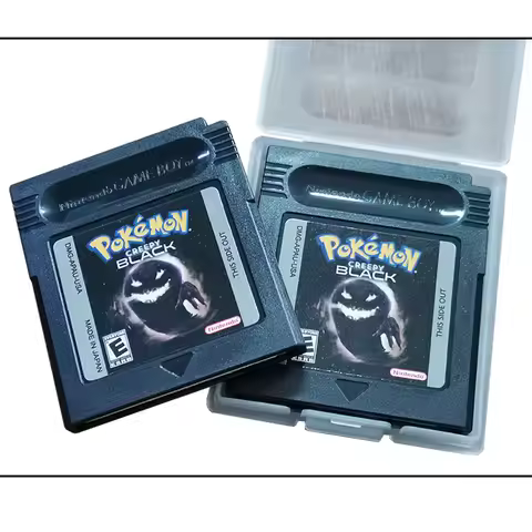 Pokemon -Creepy Black GBC Game Cartridge 16 Bit Video Game Console Card English Language for GBC/GBA