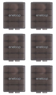 Eneloop Panasonic BQ-CASEK6SA pro Battery Storage Cases with 4AA or 5AAA Battery Capacity, Obsidian 