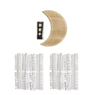 Letter Board Reusable Oak Moon Message Board Wooden Decoration Baby Photo Props for Kids Room