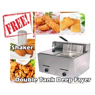 Double Tank Gas Deep Fryer Ayam Gunting Option A &amp; B