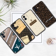 Phone Case iPhone 11 11Pro 11ProMax 12 12Pro 12Mini 12ProMax T371 LV Black Soft Case