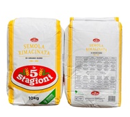 แป้งเซโมลิน่า SEMOLA RIMACINATA DI GRANDO DURO Durum Wheat Semolina 10 kg.( Le5 Stagioni )