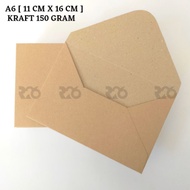 A6 vintage kraft envelope | Kraft envelope 150 gr 11cm x 16cm | Aesthetic aesthetic | A6 brown envel