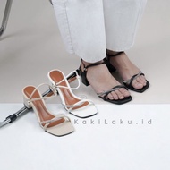 My Feet. Women's Chunky Heels Sandals 5cm Basic Strap Combination Cross Gem Strap Size 35-41