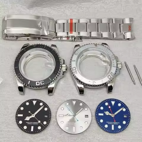 8215 Watch R Dial Strap Hands Case with BGW9 Ice Blue Luminous 40mm Watch Accessories for 8215 8200 