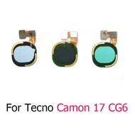 For Tecno Camon 17 CG6 Home Button Fingerprint Sensor Return Power Flex Cable