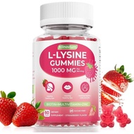 L-Lysine Gummies 1000 mg for Women per serving, 60mg Lysine Extract Supplement for Adults & Kids wit