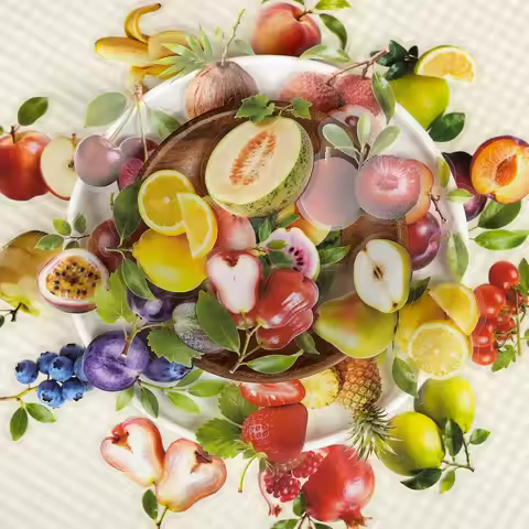 56/112PCS Various Realistic Fruit Transparent PET Stickers Stationery Decoration DIY Handmade Statio