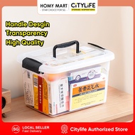 Citylife Storage Box Stackable Plastic Box 5L/8L Organizer Big Capacity Container(With Handle)