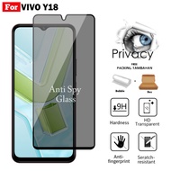 LAYAR Tempered Glass Vivo Y18 Privacy Screen Protector Anti Spy Full Cover