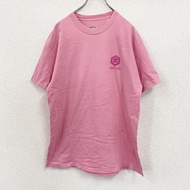 Used Hanes short-sleeved printed T-shirt, Izumo Taisha, pink, size L