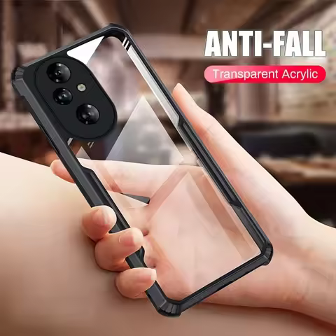 For Honor 200 Pro 5G Case Transparent Acrylic Armor Shockproof Coque Honer Honar 200 Pro Honor200 TP