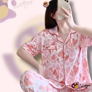 AVIEROO 2in1 Valentines Printed Series Style Korean Milky Cotton (Short Sleeve Top + Pajama) Couple 
