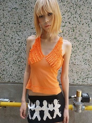CASA PROJECTS - (Pre-Order) Transparent ruffle v neck vest