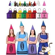 ARMARIO4LP6 Crayon Apron, Colorful Cleaning Crayon Themed Gnome Set,  Funny Art Craft Activity Fancy
