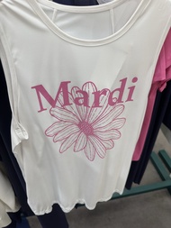 Mardi Kissin เสื้อโยคะ Pilates แฟชั่นใหม่จากเกาหลี ขนส่งตรงจากเมือง Mardi เสื้อกั๊กผู้หญิงแบบลำลอง ฤ