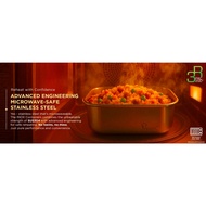 (NEW) La Gourmet - INOX316 Stainless Steel Lunch Box 600ml, 1150ml, 2000ml /  Colour : Cream