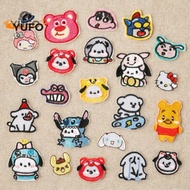 Shinchan Kuromi Stitch Cartoon Embroidery Patch DIY Fabric Adhesive Webbing Patch Self-Adhesive Iron