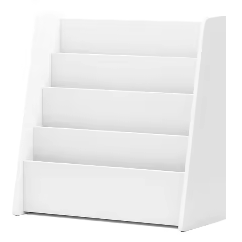 4-tier Kids Wooden Bookshelf Toddlers Book Rack w/ Deep Shelves Natural