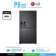 (DELIVERY FOR KL &amp; SGR ONLY) LG GC-J257CQES 635L SIDE-BY-SIDE REFRIGERATOR WITH WATER DISPENSER