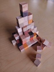 台灣製造 索碼立方 原木 立方 四方體 積木 無毒 自然 健康