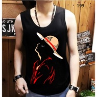 One piece luffy action figure luffy shirt / luffy gear 4 / Best selling men's combed luffy Singlet /
