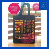 YKK TOTE BAG TAS BELANJA MCD MCDONALDS SHOPPING BAG MURAH ASLI BESAR MEDIUM HITAM CREAM COKLAT READY