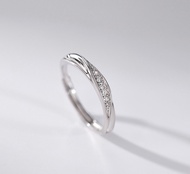 EAMTI S925 Sterling Silver Love Couples Rings Cubic zirconia Eternal love Engagement Wedding Band