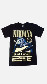 NIRVANA KURT COBAIN ROCK BAND COME AS YOU ARE MONTAGE OF HECK 1967-94 NTS t-shirt