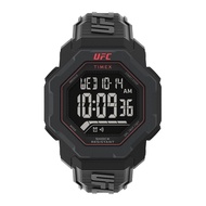 TIMEX TW2V88100 UFC Knockout นาฬิกาข้อมือผู้ชาย สายเรซิ่น สีดำ หน้าปัด 49 มม.