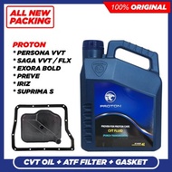 (100% Original) PROTON CVT OIL + AUTO FILTER KIT - SAGA VVT FLX FL / PREVE / EXORA / IRIZ / PERSONA 