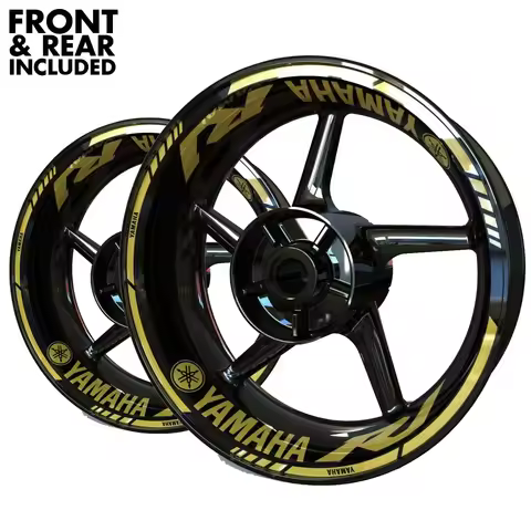 Vinyl Yamaha R1 Wheel Sticker R1 Logo Motorcycle Rim Decal Stickers Set