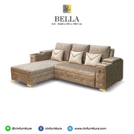 โซฟา L-Shape (BED) LUXURY 3ที่นั่ง 248ซม. รุ่นเบลล่า BELLA L-Shape