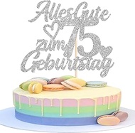 1 Piece 75th Birthday Cake Decoration Glitter Happy 75th Birthday Cake Decoration Happy Birthday Cak