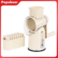 Woeuri Food Chopper with Handle Manual Hand Crank Cheese Grater 5 Blade Rotary Cheese Grater Manual