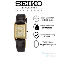 [3 Years Seiko Warranty] Seiko SWR110P1 Women's Quartz 19.60mm Leather Strap Watch Water Resistant 5
