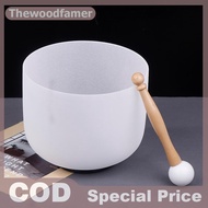 thewoodfamer Crystal Quartz Singing Bowl 8 Inch 432Hz Yoga Meditation Sound Bowls Tibetan Crystal Bo