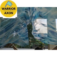 WORSHIP FLAG l WARRIOR AXON "LIVING WATER" Silk printed light blue Worship Quill Flag 40" Flexible r