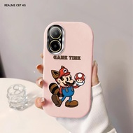 Softcase For Realme C67 C65 C63 C61 Game Mario Back Cover Case Soft Original Liquid Silicone Casing
